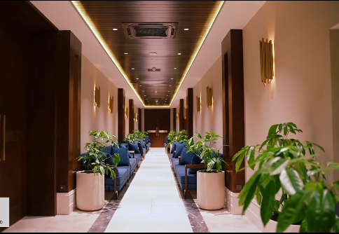 Corridor set-up for indoor photography at Marriott Islamabad