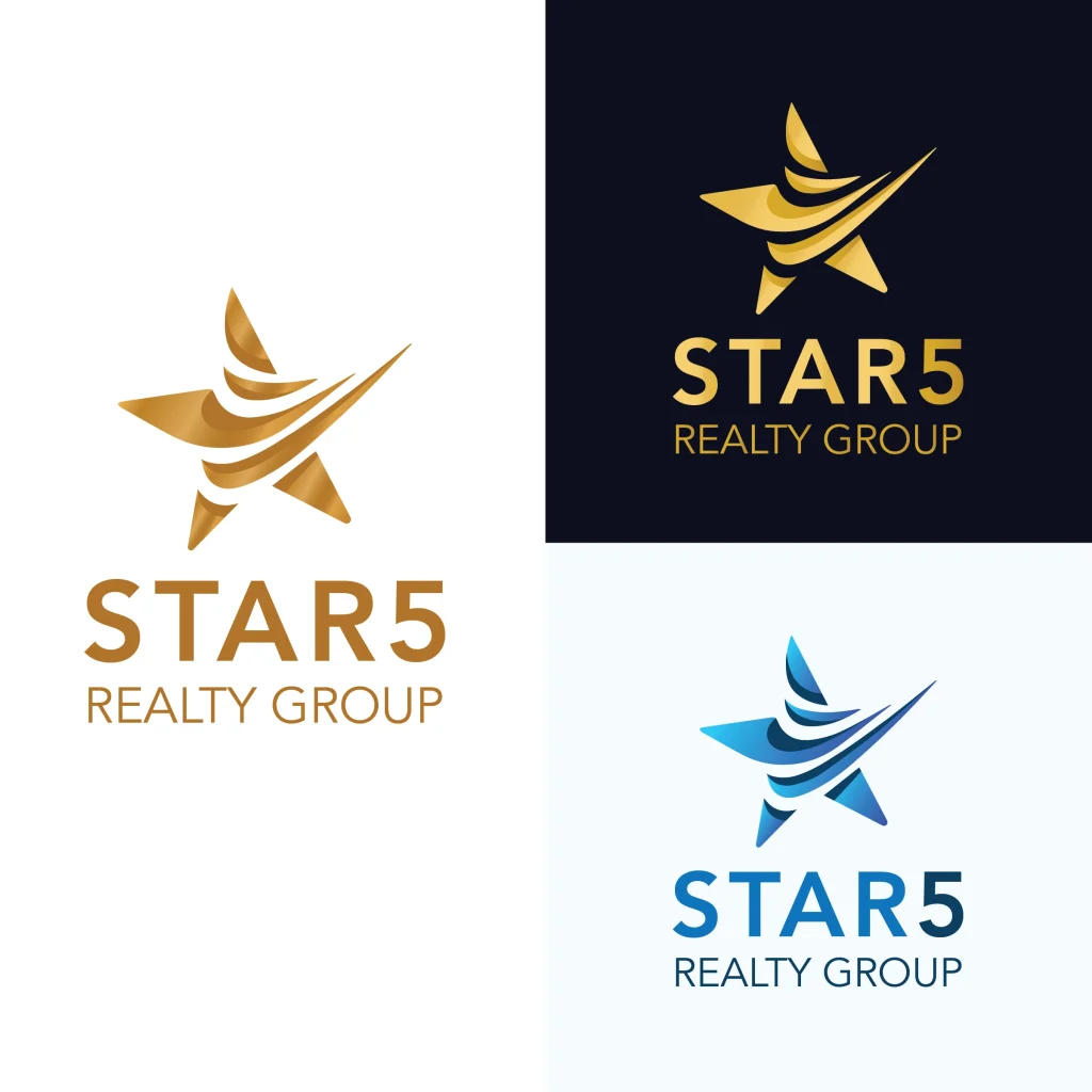 Star5Realty - logo design - 99 Marketing Studio, Islamabad