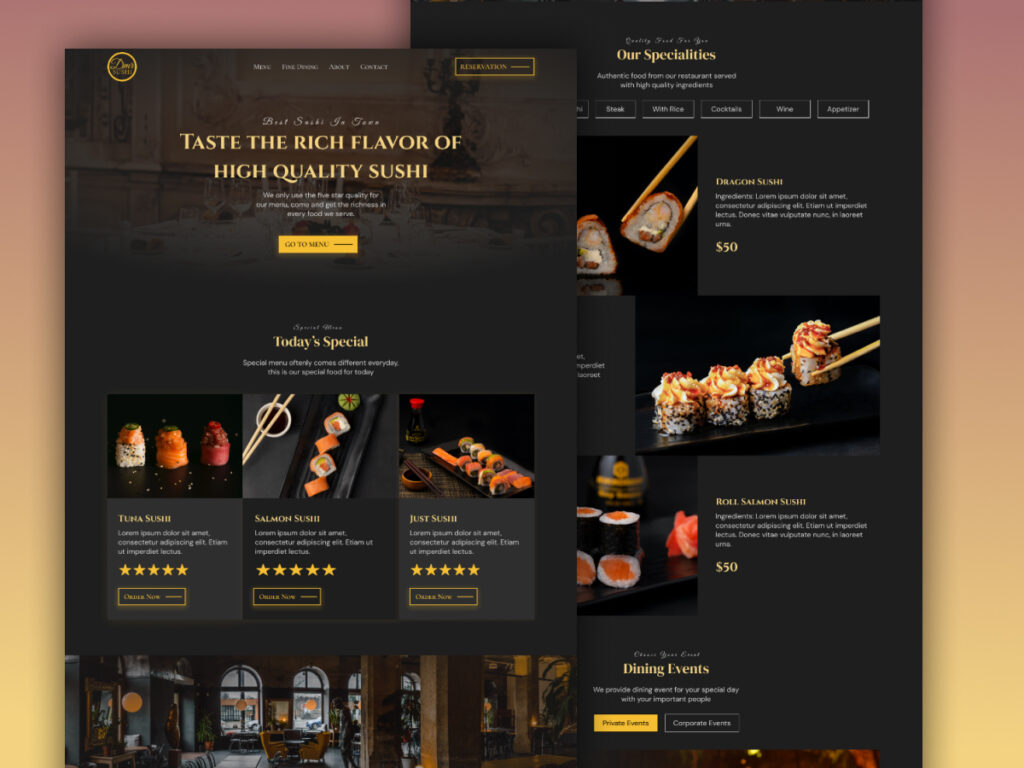 Website Development for Restaurants and Cafes