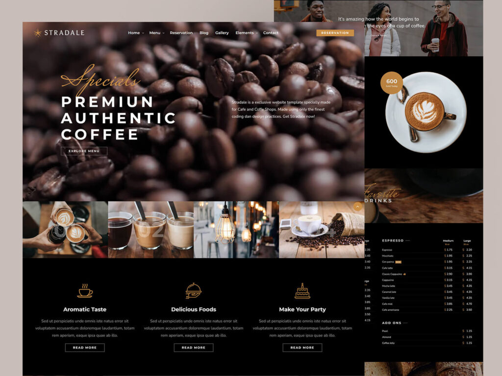 Website Development for Restaurants and Cafes 
